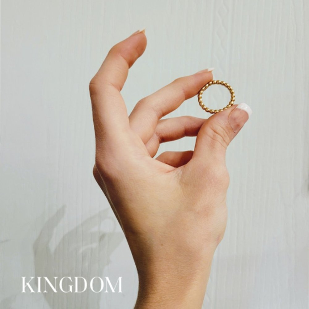 Slim Gold Bubble Band